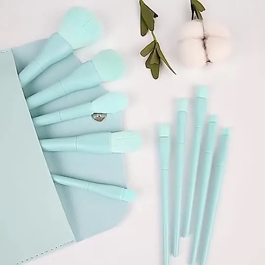 Juego de brochas de maquillaje de colores, el más vendido de 2021, con 10 brochas cosméticas personalizadas.